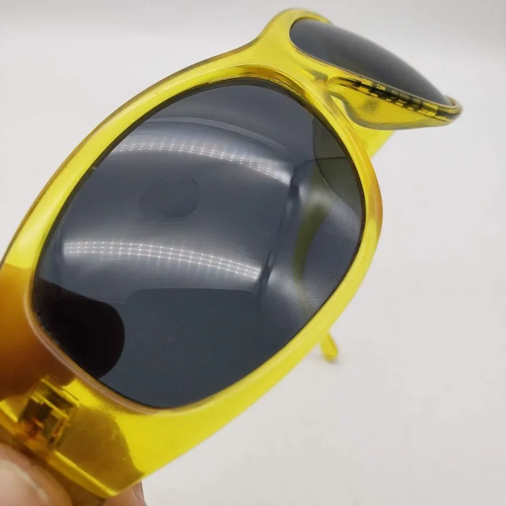 Vintage BLACK FLYS Sunglasses 'Kid's Kick' Clear Yellow VTG